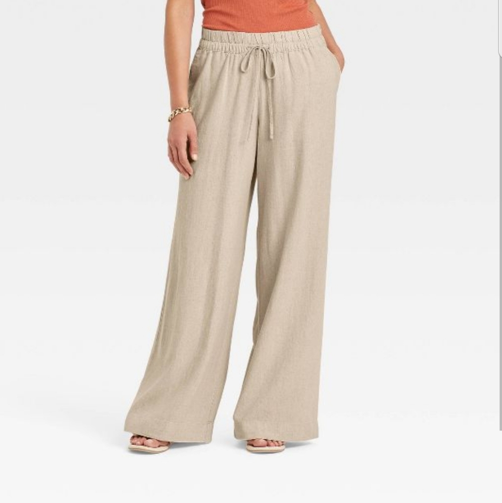 NWT High Waisted Linen Pants FREE SHIPPING
